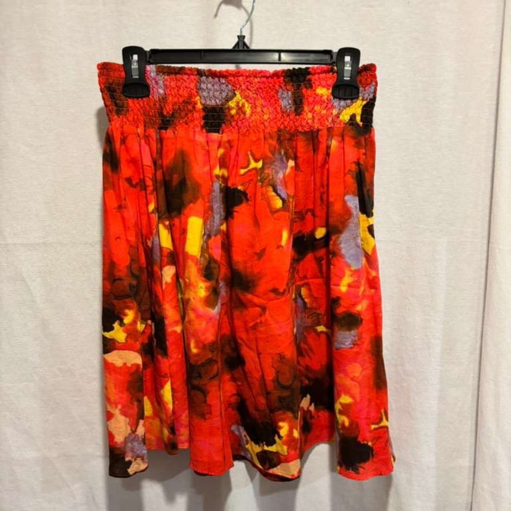 New York & Company Multicolor Cotton Skirt